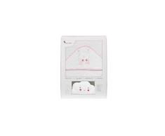 Interbaby - Capa de baño swing blanco y rosa con lámpara nube, unisex