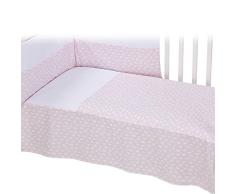 Bolín Bolón Nubi - Edredón para cuna, 80 x 130 cm, color rosa