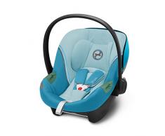 Cybex Gold Silla de coche para bebé Aton S2 i-Size, Desde el nacimiento hasta los 24 meses aprox., Máx. 13 kg, Incl. Reductor para recién nacidos, Compatible con SensorSafe, Beach Blue