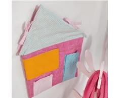 Pirulos Caperucita - Murales cuna, color blanco y fresa