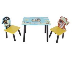 Kiddi Style Mesa y Sillas Infantiles Piratas - Madera - par ninos
