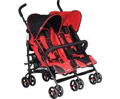 Patron G1463Y90YAAX4964B Buggy Atlas Duplex - Silla de paseo para gemelos, color rojo