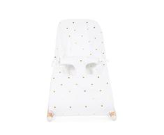 CHILDHOME; Funda compatible para silla de bebé Evolux; 100 por ciento algodón, fácil de poner; suave; Agreable al tacto; Patrón Jersey Gold Dots