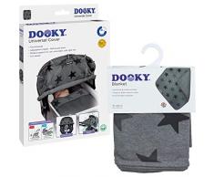 Original Dooky 3126203 Combi Pack Cover & Manta en Grey Stars Diseño Universal Protección Solar Protección contra la intemperie Set para portabebés, cochecito y silla de paseo, Gris, 800 g