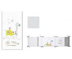 Petite stars 20022720 - Edredón, 62 x 125 cm, color blanco y gris