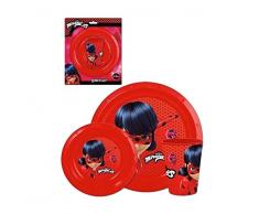 Wondermart Lady Bug - Vajilla, 3 piezas, color azul