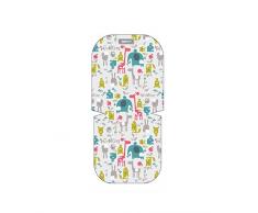 Pirulos 70512201 - Colchoneta oval microfibra happy, color blanco