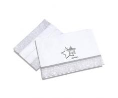 Alondra 616-063 - Sábanas minicuna bebé, 3 piezas, color gris claro