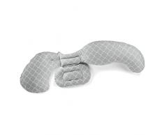 Boppy - Cojín de embarazo modular 3 piezas de algodón, máxima adaptabilidad, color gris