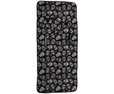 Babyline Lovely Skull - Colchoneta para silla ligera, unisex, color negro