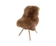 Kaiser 10239 - Alfombra de pelo para decorar (90-100 cm, piel de oveja), color marrón