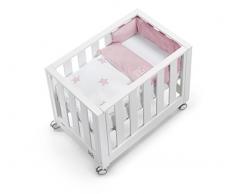 Cotinfant - Minicuna de colecho (50 x 80 cm.) look at me nuit blanco/rosa