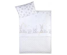 Julius Zöllner Ropa de cama, conejita y búho weiß Talla:100x135 + 40x60 cm