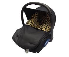 Saco cubrepiés para silla de bebé para coche, cómodo y acogedor, compatible con Hauck, estampado animal de leopardo