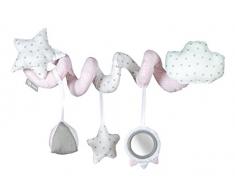 Roba Activity espiral, de plástico para agarrar y descubrir para cama, carrito y parque rosa rosa