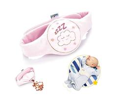 Babyjem, Cinturón con núcleo de cereza para bebé, cojín de huesos de cereza, ideal para dolor abdominal y flatulencia, piedras de cereza rellenas, bolsa de agua caliente, rosa