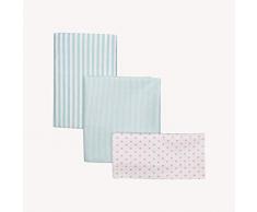 Be W.Melon - Juego de 3 sabanas para mini cuna, unisex