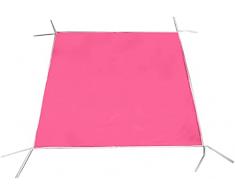 Looping BTPR - Alfombra caja octogonal en PVC con los ojos de fijación, 98 x 92 cm, color: rojo frambuesa