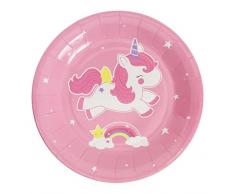A Little Lovely Company PTPLUN05-12 platos desechables, diseño unicornio