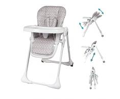 Bambisol Silla de bebé evolutiva plegable | Ruedas, asiento ajustable, respaldo reclinable | Zen Gris