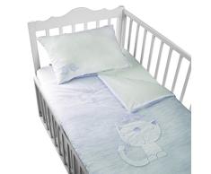 ToTs by Smartrike 280-207 Classic - Juego de cama (funda nórdica de 100 x 135 cm y 1 funda de almohada de 60 x 40 cm), color azul
