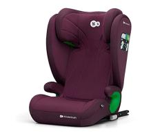 kk Kinderkraft JUNIOR FIX Silla coche Isofix, I-SIZE, Isofix, Silla coche bebé, Silla coche para niños, Sillade, Cinturón, Universal para coche, Grupo 2/3, de 15 a 36 kg, Rojo