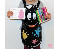 Petit Jour Paris - Cuaderno de hojas blancas, 8 rotuladores y un delantal Barbapapa - ¡A tus rotuladores!
