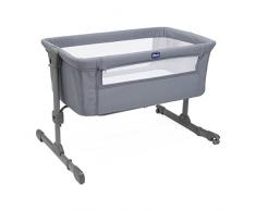 Chicco Next2Me Essential Cuna para Recién Nacido, Sostenible, Compatible con Diferentes Camas, Altura Ajustable, Inclinable, Buena Circulación de Aire, Colchón y Bolsa Incluidos, Color Gris
