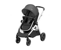 Maxi-Cosi Zelia Carrito bebé 2 en 1, hamaca se transforma en capazo, Cochecito reclinable en posición acostada, Fácil sistema de plegado, color Essential Black