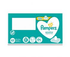 Pampers Sensitive 81687211 toallita húmeda para bebé 52 pieza(s) - Toallitas húmedas para bebé (Wet baby wipe, Bolsa de plástico, Girl/Boy, Turquesa, Blanco, Alemania, 3,59 kg)