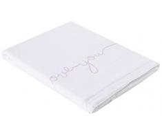 Jollein - Funda de edredón y funda de almohada, 75 x 100 cm, diseño con texto en inglésLove you lila, 75 x 100 cm, color lila