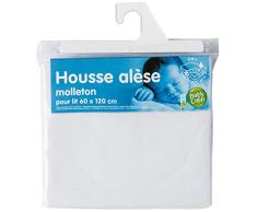 babyCalin - Funda de colchón polar 60x120 cm Blanco