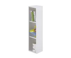 trendteam smart living 1553-660-01 - Estantería habitacion de bebé, 25 x 36,5 x 93 cm, color blanco