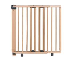 Geuther 2738+ Protección de la Puerta | Ajuste: 86 cm - 133 cm | Certificado TÜV/GS | Protección de la Escalera | para perforar | Paso sin barreras | Cierre de Seguridad | Natural