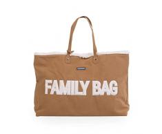 CHILDHOME Family Bag, Bolso Cambiador, Bolso de Viaje/Fin de Semana, Gran Capacidad, Bolsa Amovible Incluida, Suede