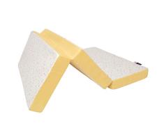ClevaMama Clevafoam Colchón para Parques Cuna Colchón Plegable de Espuma Transpirable Dormir, Sentarse y Jugar Amarillo