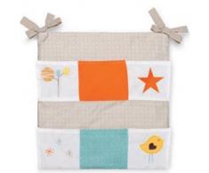 Pirulos 28100513 - Mural de cuna, diseño elefante, 39 x 48 cm, color blanco y lino