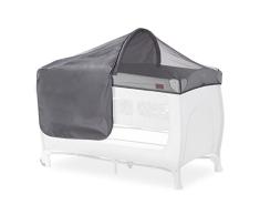 hauck Travel Bed Canopy Mosquitera Cuna Bebe, Mosquitera Cuna de Viaje y Parasol con Protección UV 50+, Mosquitero, Malla Mosquitera Cuna, Fácil Ajuste, Gris