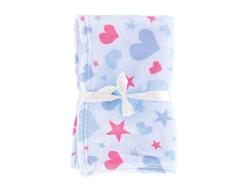 Bieco Manta para bebé de Forro Polar, Color Azul, Manta mullida, Manta para bebé, Manta para niños, Manta Fina y mullida, Regalo para recién Nacidos