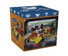ARDITEX WD11622 - Taburete contenedor, 30 x 30 x 30 cm, diseño Mickey Mouse Roadster