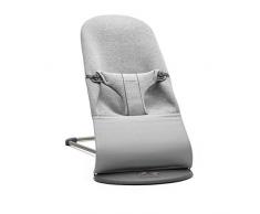 BabyBjörn Hamaca Bliss, Bastidor gris oscuro, Jersey 3D, Gris claro