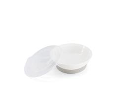 Twistshake Cuenco con Tapa Alimentación para Bebés de PP y Silicona, Bol sellado, Tazón para Bebé Plato, Vajilla, Sin BPA, 6+ Meses, Blanco