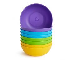 Munchkin Bol para Bebé, Vajilla para Bebé y Niños Pequeños, Set de Cuencos Infantiles Libres de BPA, Boles de Plástico de Colores, Platos Hondos Apilables, Aptos para Lavavajillas, Lote de 8