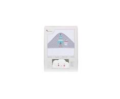 Interbaby - Capa de baño tipi oso blanco y gris con lámpara nube, unisex