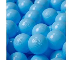 KiddyMoon 500 ∅ 6Cm Bolas Colores De Plástico para Piscina Certificadas para Niños, Azul Celeste