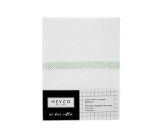 Meyco 413017 - Sábana bajera con puntos (75 x 100 cm), color verde menta
