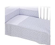Bolín Bolón Cora - Edredón para cuna, 60 x 120 cm, color gris