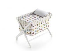 Petit Lazzari Hansel - Minicuna completa, diseño Animalitos, color turquesa