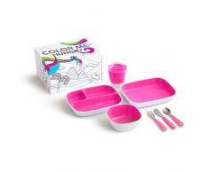 Munchkin - Set de vajilla para niños, rose