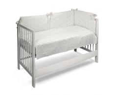 Petit Lazzari Teddy - Set de colcha - edredón y protector para cuna de 60 x 120 cm, diseño Romántico, color beige